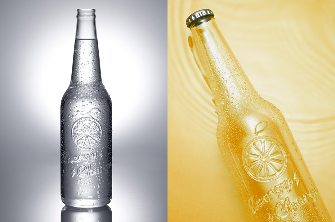 広告撮影用透明ボトルの製作